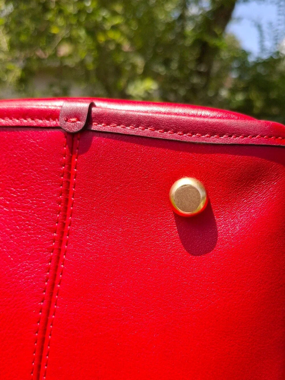 Coach Limited Re-Edition Scarlett Red Leather The Turnlock Haversack Bag #CDZ12